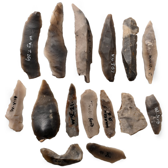Farnham Stone Age Flint Blade and Tool Collection