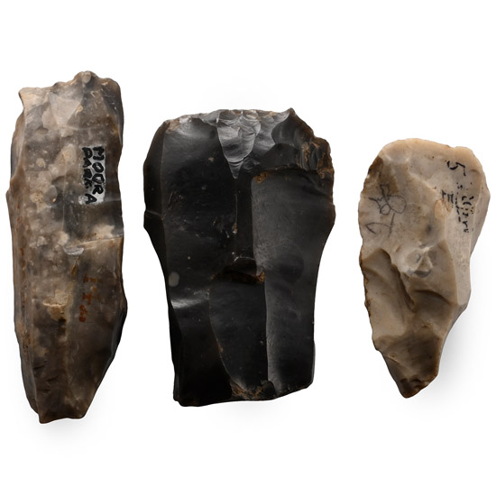Farnham Stone Age Flint Axehead Group