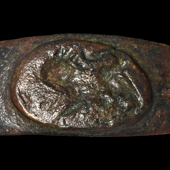 Roman Bronze Ring with Lion