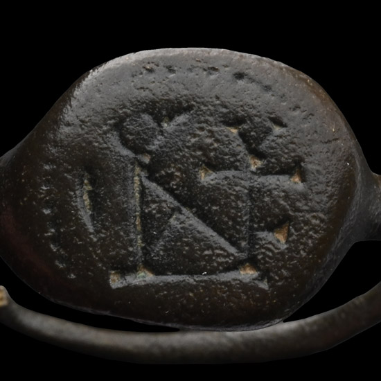 Byzantine Bronze Ring with Monogram