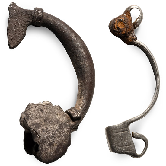 Greek Silver Bow Brooch Group