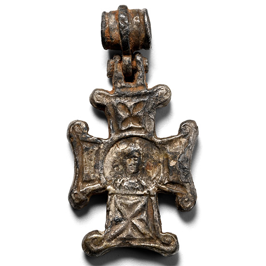 Byzantine Silver-Gilt Cross Pendant