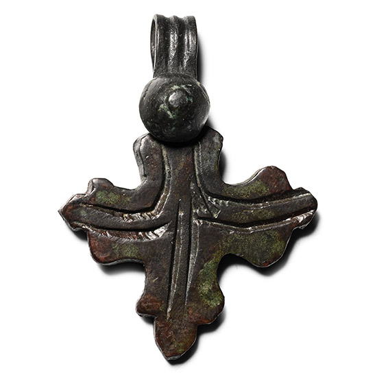 Medieval Bronze Cross Pendant