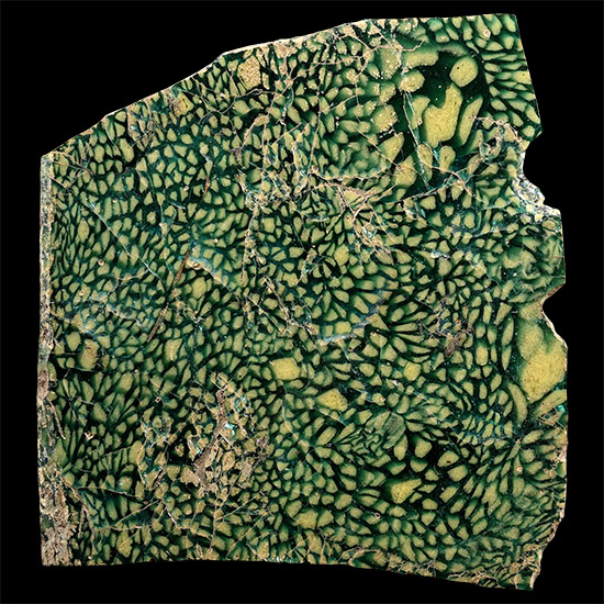 Large Roman Green Mosaic Glass Fragment