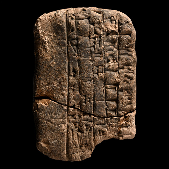 Old Babylonian Cuneiform School Exercise Tablet with Administrative Text