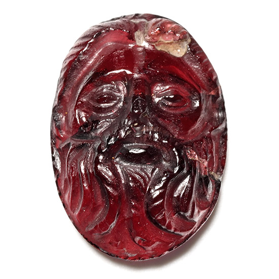 Roman Garnet Cameo of a Philosopher