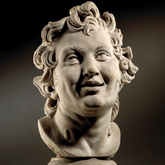 Life-Size Stone Head of a Centaur