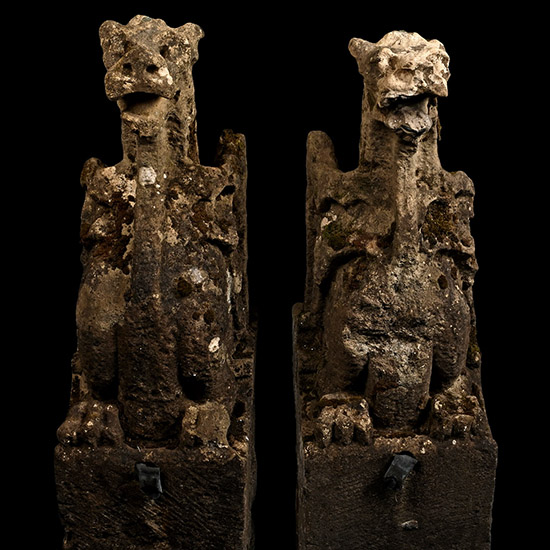 Large Medieval Stone Church Gargoyles