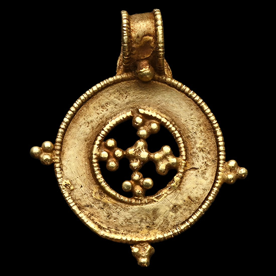 Byzantine Gold Cross Pendant