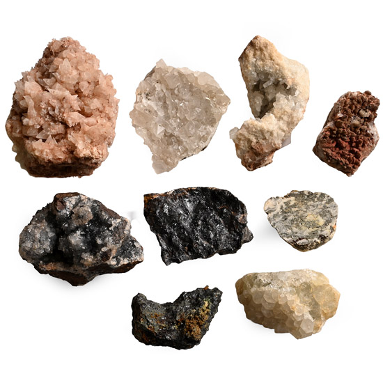 Mixed Cornwall and Somerset Crystal and Mineral Specimen Group
