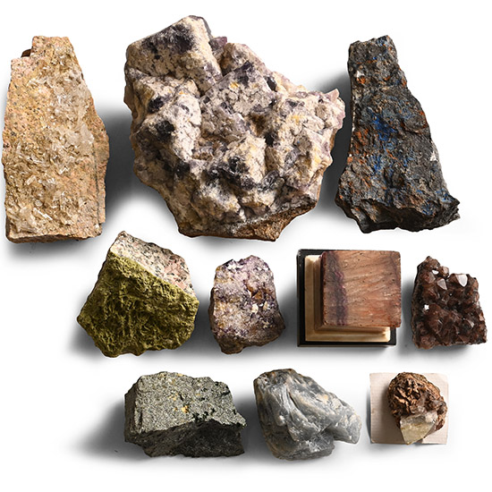 Mixed Ireland, Scotland and English Crystal and Mineral Specimen Group