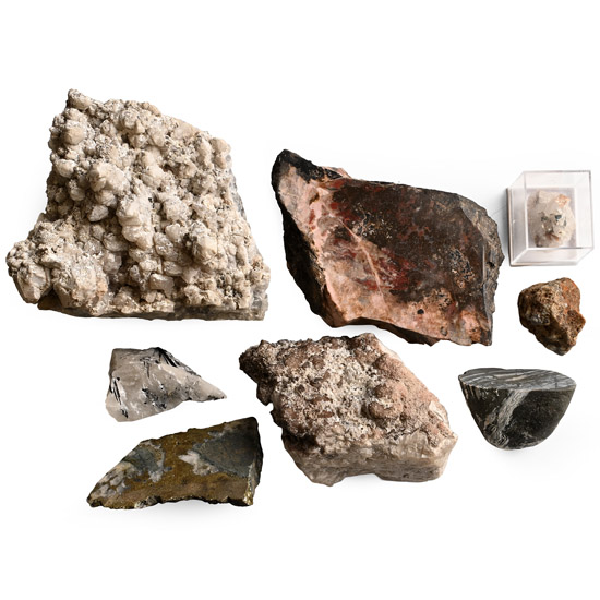 Mixed Cornwall and Other Crystal and Mineral Specimen Group