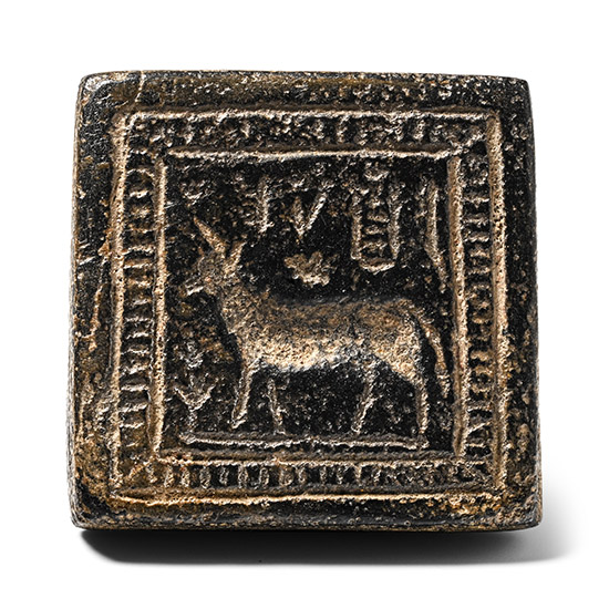 Western Asiatic Stone Stamp Seal with Inscription