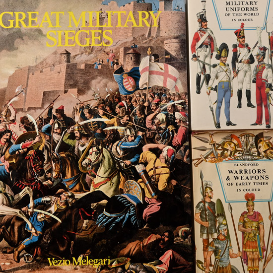 Books on Warriors, Sieges, Military Uniforms, and Weapons - 3 Titles