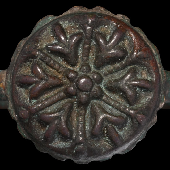 Tudor Bronze Ring with Floral Bezel