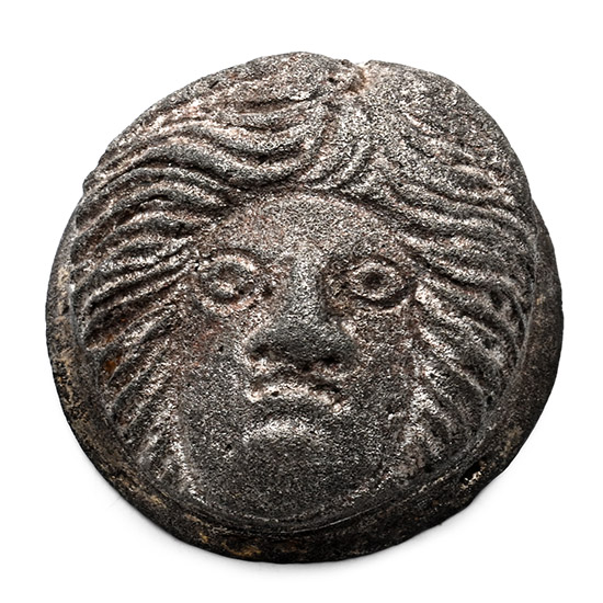 Roman Silver Appliqué with Head of Medusa