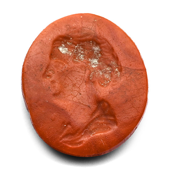 Roman Jasper Gemstone with Female Bust