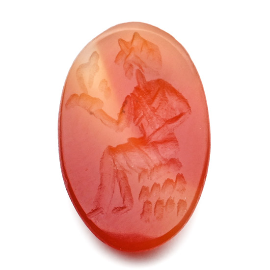 Roman Carnelian Gemstone with the God Jupiter