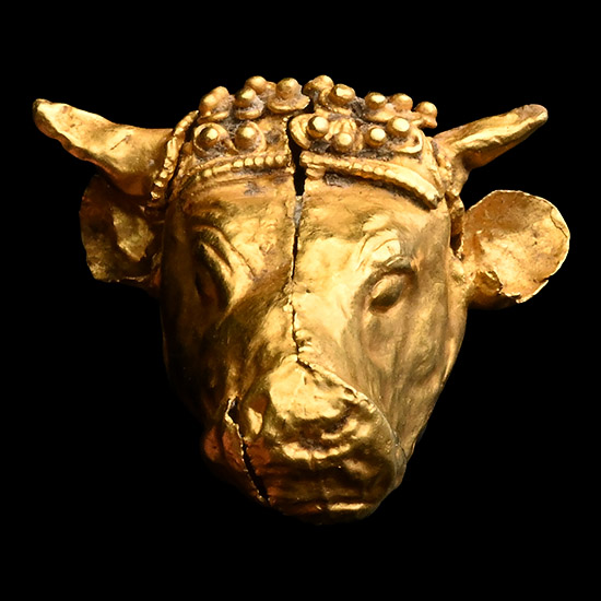 The Mildenberg Greek Gold Bulls Head Pendant