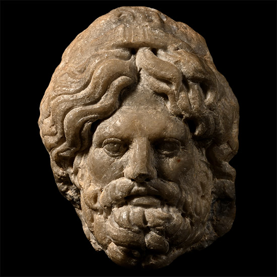 Roman Marble Head of Jupiter