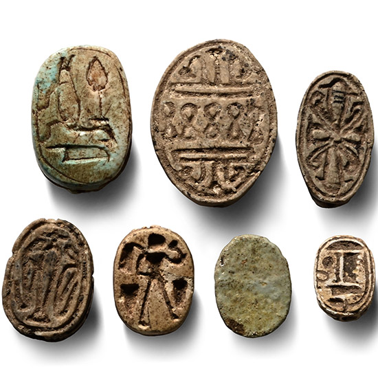 Egyptian Mixed Scarab and Scaraboid Collection