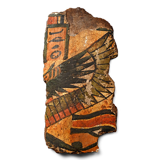 Egyptian Cartonnage Section with Eye and Wing