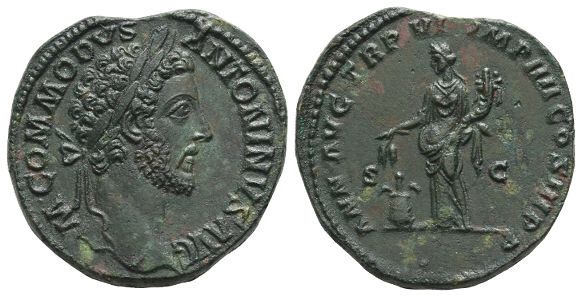 Commodus AE Sestertius.