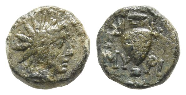 Aeolis, Myrina AE 11mm.