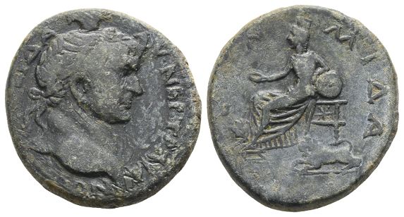 Trajan AE Pentassarion or 5 Assaria of Midaeum, Phrygia.