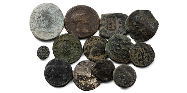 Group of Thirteen [13] Ancient Roman, Greek, Byzantine and Other Ancient Bronze Coins.