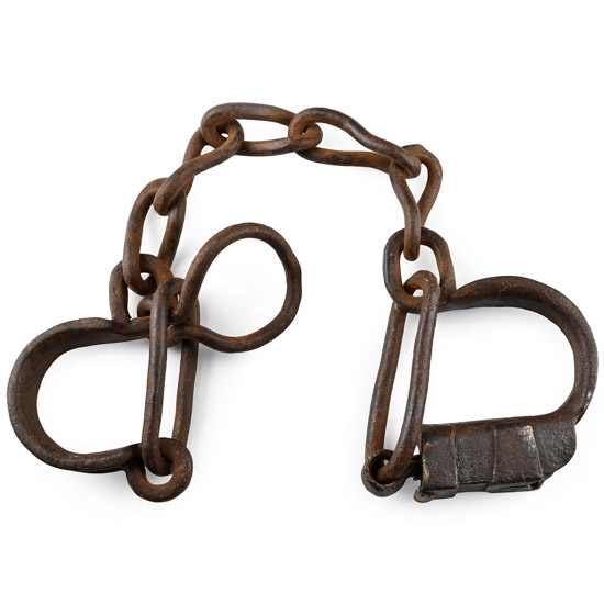 Slave Trade Iron Chained Ankle Shackles