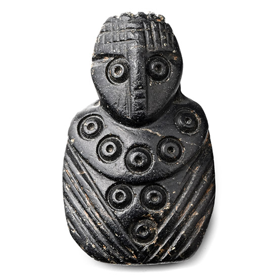 Western Asiatic Black Stone Idol