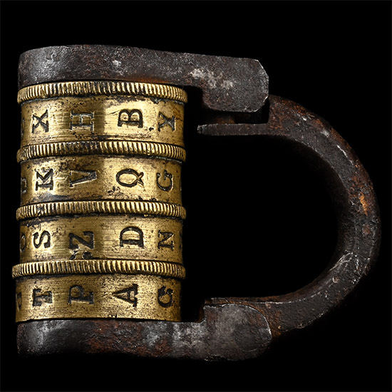 Stuart Period Bronze and Iron Combination Padlock