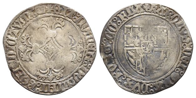 Belgian States. County of Flanders, Charles I the Bold AR 2 Stivers (Patards).