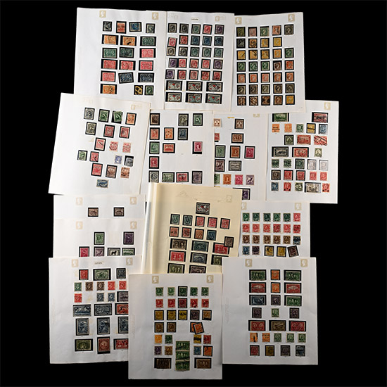 Mixed Group of Canadian Stamps Including Newfoundland on Album Leaves