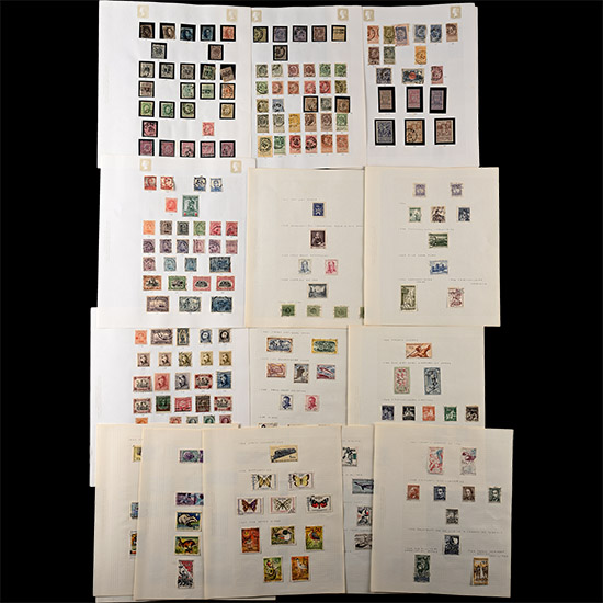 Mixed Group of Stamps From Belgium & Czechoslovakia on Album Leaves