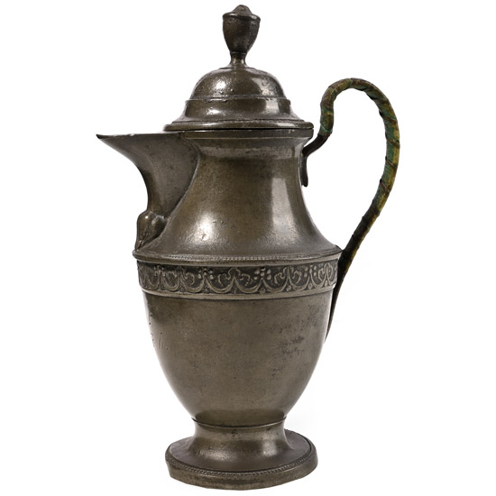 Pewter American Independence Chocolate Pot