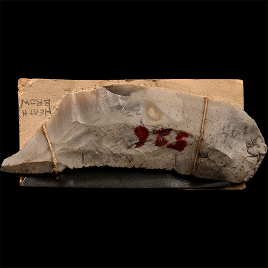 Brown Heath Cheshire Stone Age Flint Saw on Card