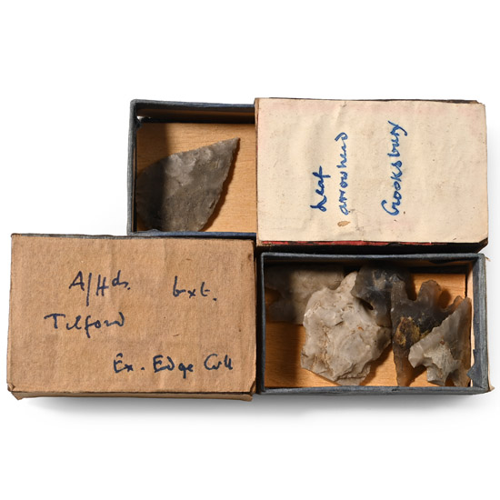 Farnham Stone Age Knapped Flint Arrowhead Collection