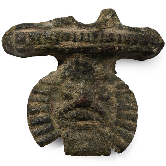 Roman Bronze Situla Mount with Gorgoneion