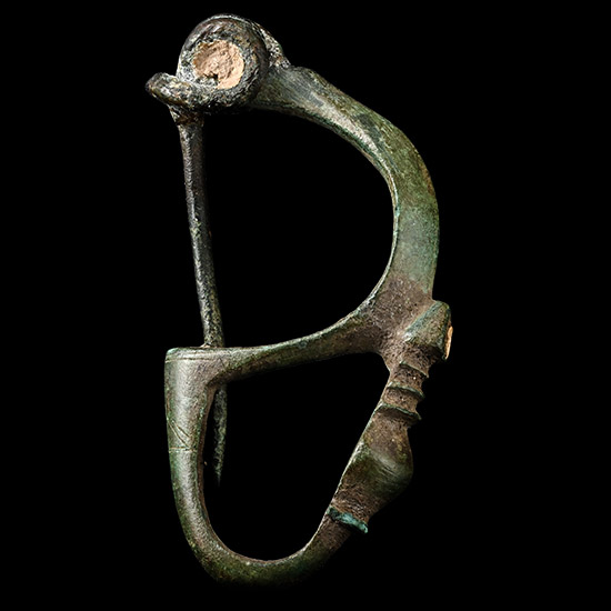 La Tene Enamelled Bronze Bow Brooch