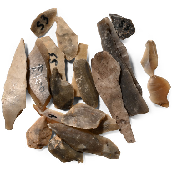 Farnham Stone Age Knapped Flint Micro-Burins Collection