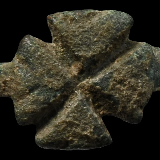 Byzantine Bronze Ring with Cross