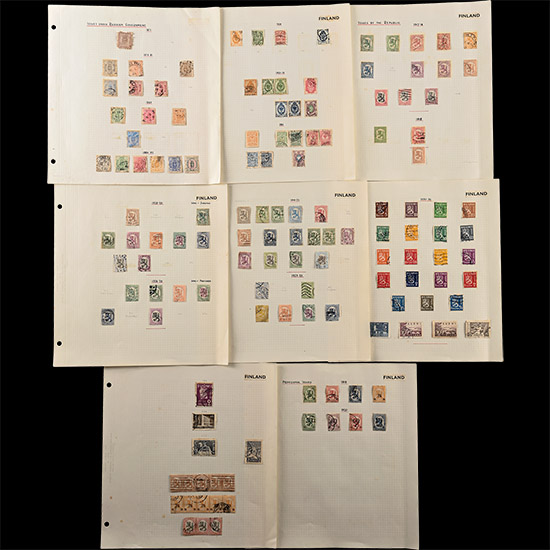 Finland (Suomi) Stamp Album Page Group