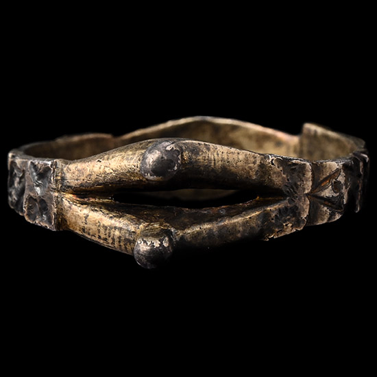 Byzantine Silver Ring with Open Bezel