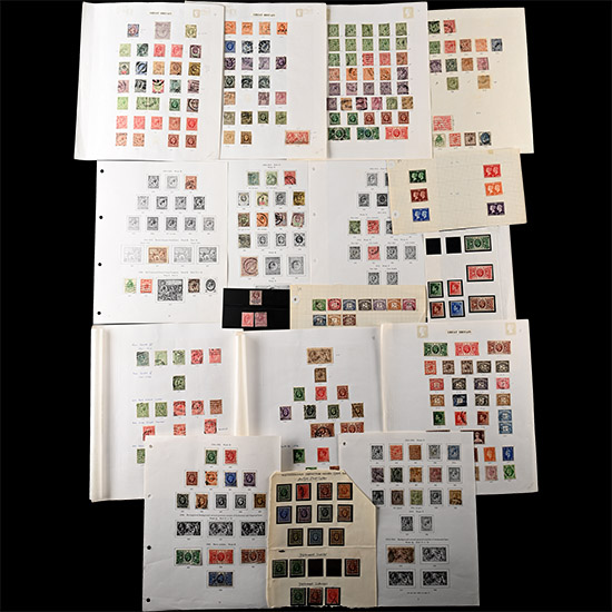 Great Britain Edward VII, George V and George VI Stamp Album Page Collection