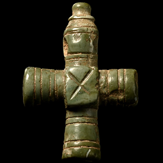 Byzantine Stone Cross Pendant
