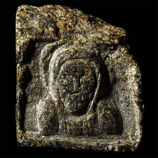 Byzantine Stone Amulet with Engraved Christ