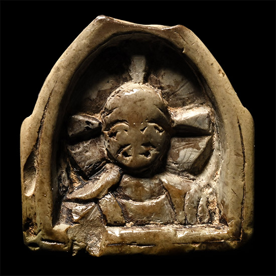 Byzantine Stone Amulet with Engraved Christ