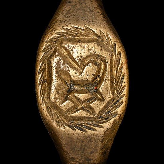 Large Medieval Bronze Signet Ring